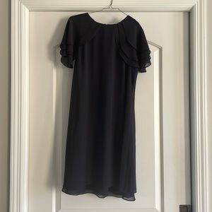 Navy blue short sleeve formal dress